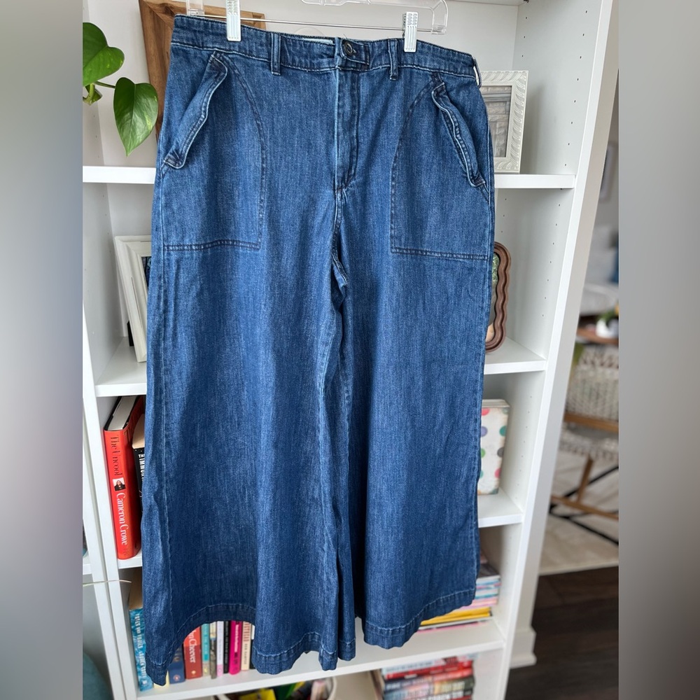 Pilcro/Anthropologie VERY Wide Leg Jeans Sz 31